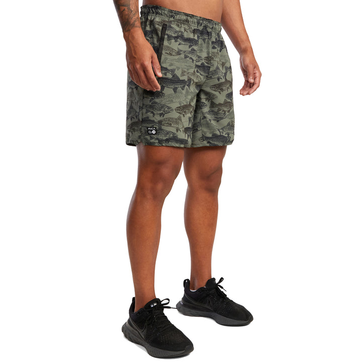 RVCA Ben Horton Yogger Stretch Shorts - Men's Horton Fish Camo Beetle