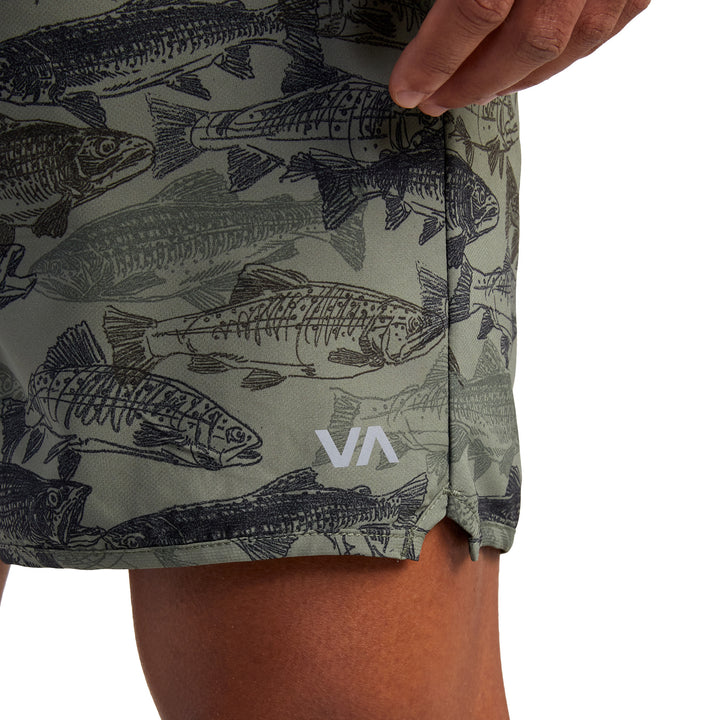 RVCA Ben Horton Yogger Stretch Shorts - Men's Horton Fish Camo Beetle