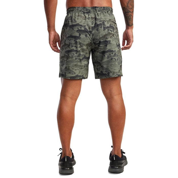 RVCA Ben Horton Yogger Stretch Shorts - Men's Horton Fish Camo Beetle
