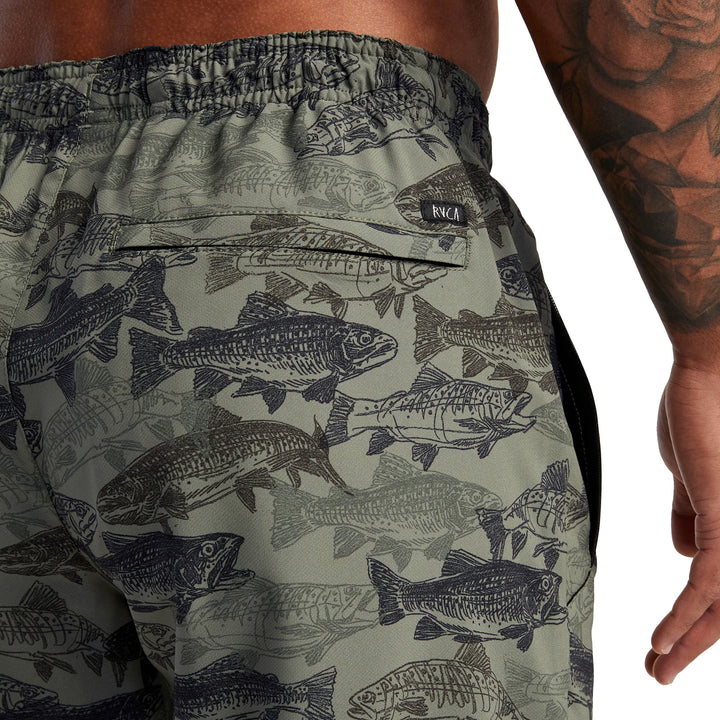 RVCA Ben Horton Yogger Stretch Shorts - Men's Horton Fish Camo Beetle