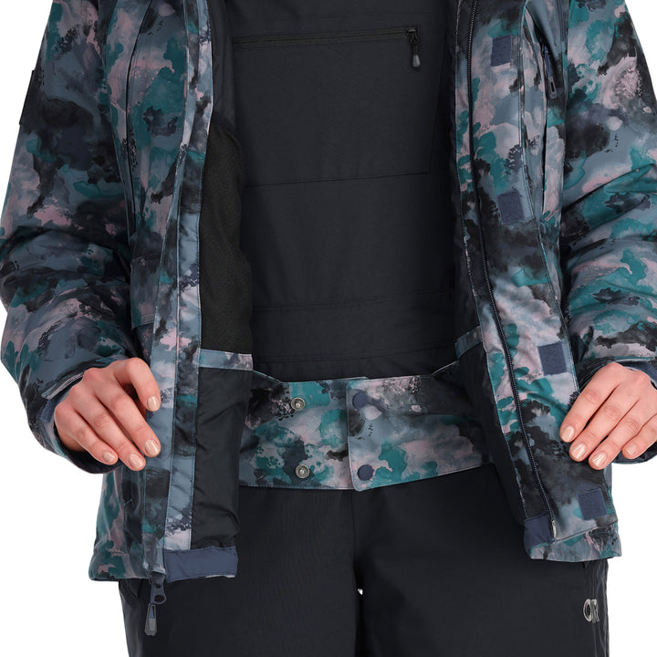 Outdoor Research Snowcrew Reveler Jacket - Women's Nimbus Watercolor