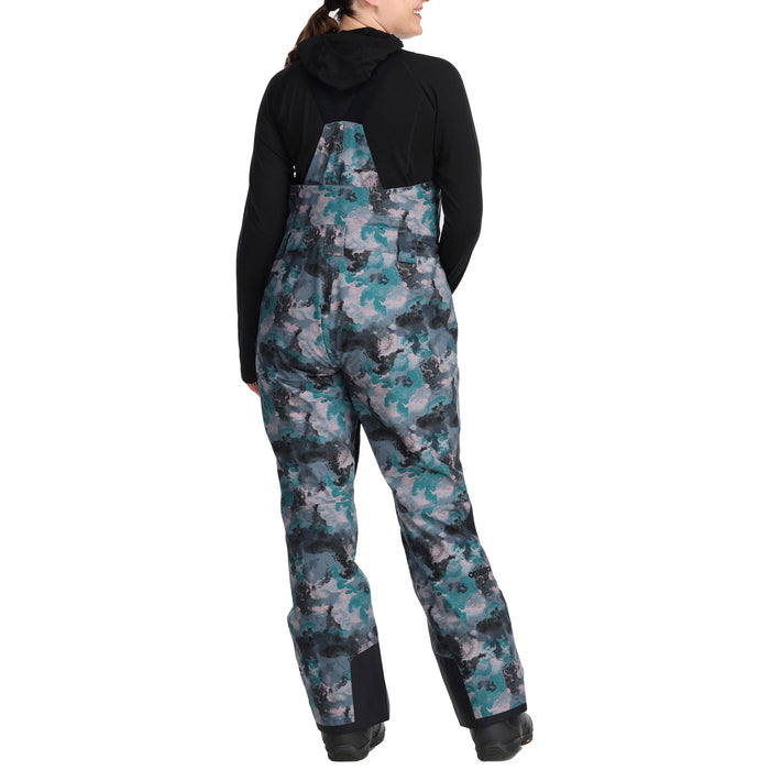 Outdoor Research Snowcrew Bib - Women's Nimbus Watercolor/Black