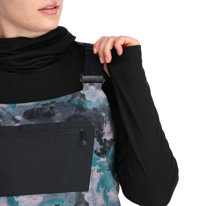 Outdoor Research Snowcrew Bib - Women's Nimbus Watercolor/Black