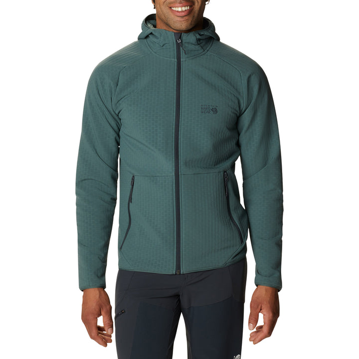 Mountain Hardwear Keele Grid Hoodie - Men's Black Spruce