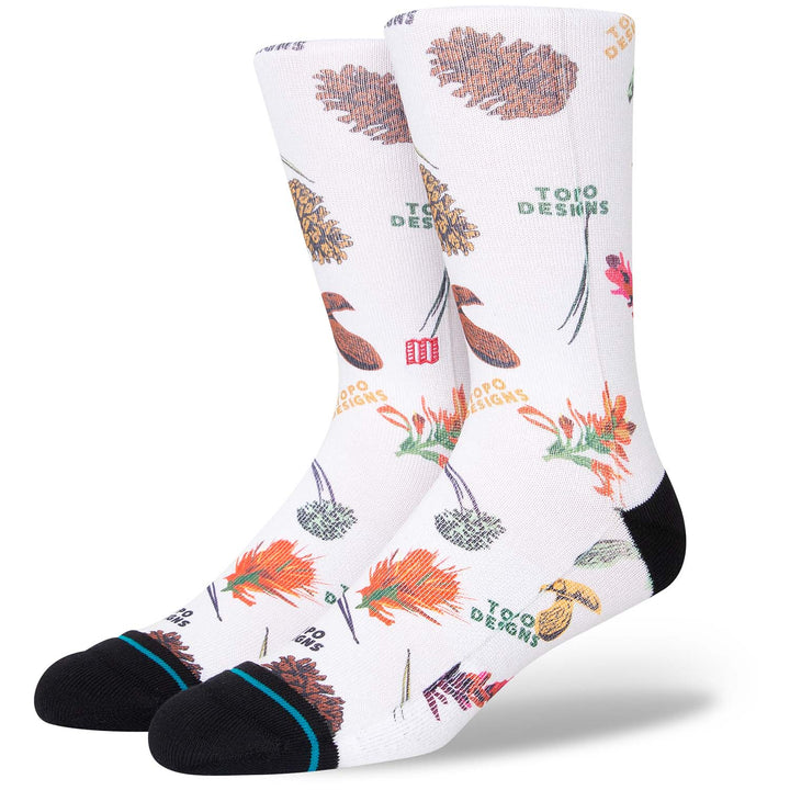 Stance Topo Designs Crew Socks Canvas