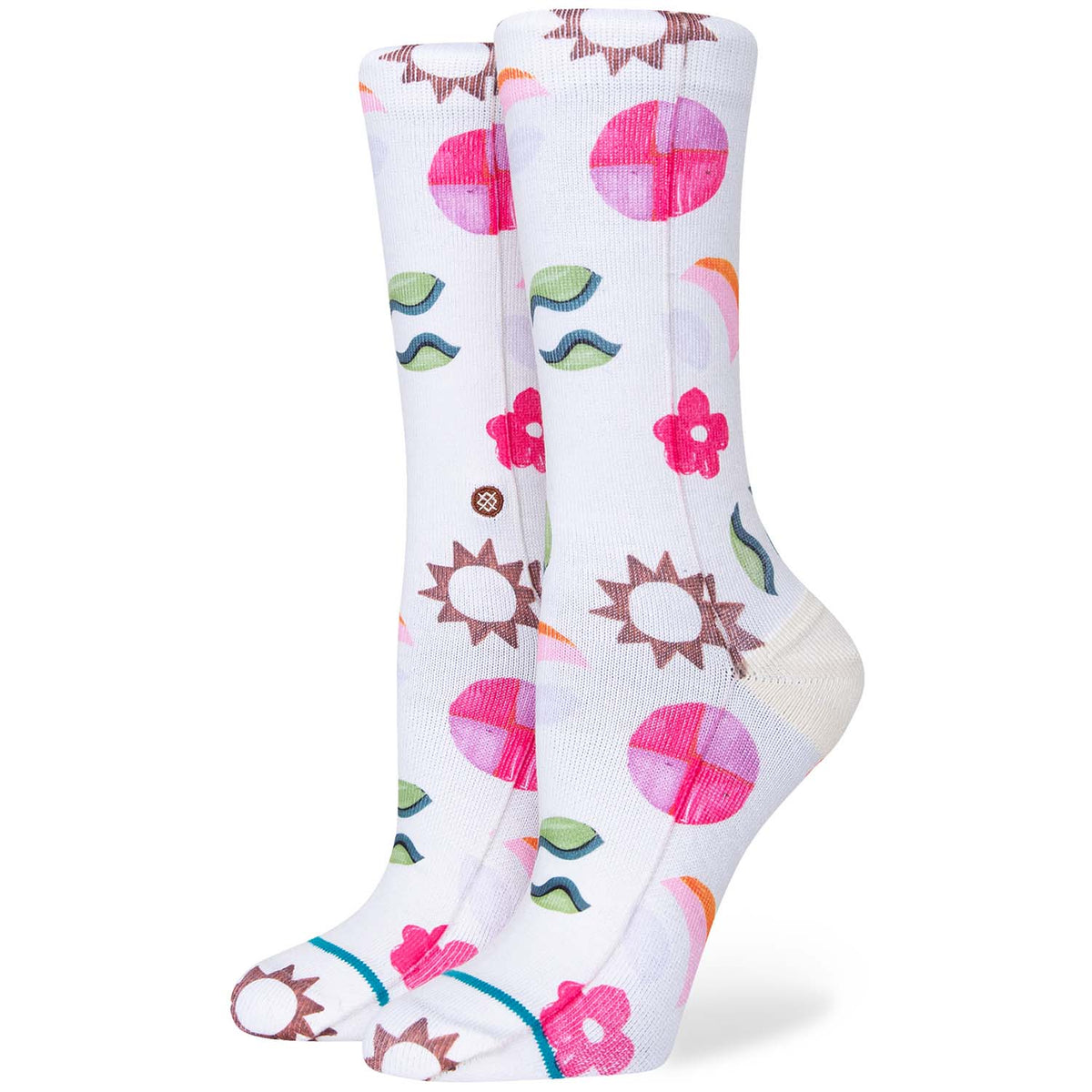 Stance Jazzy Crew Socks - Women's Off White