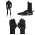 Quiksilver 4/3 Everyday Sessions Back Zip GBS Wetsuit + 3mm Everyday Sessions Round Toe Wetsuit Boots + 3mm Marathon Sessions 5 Finger Wetsuit Gloves