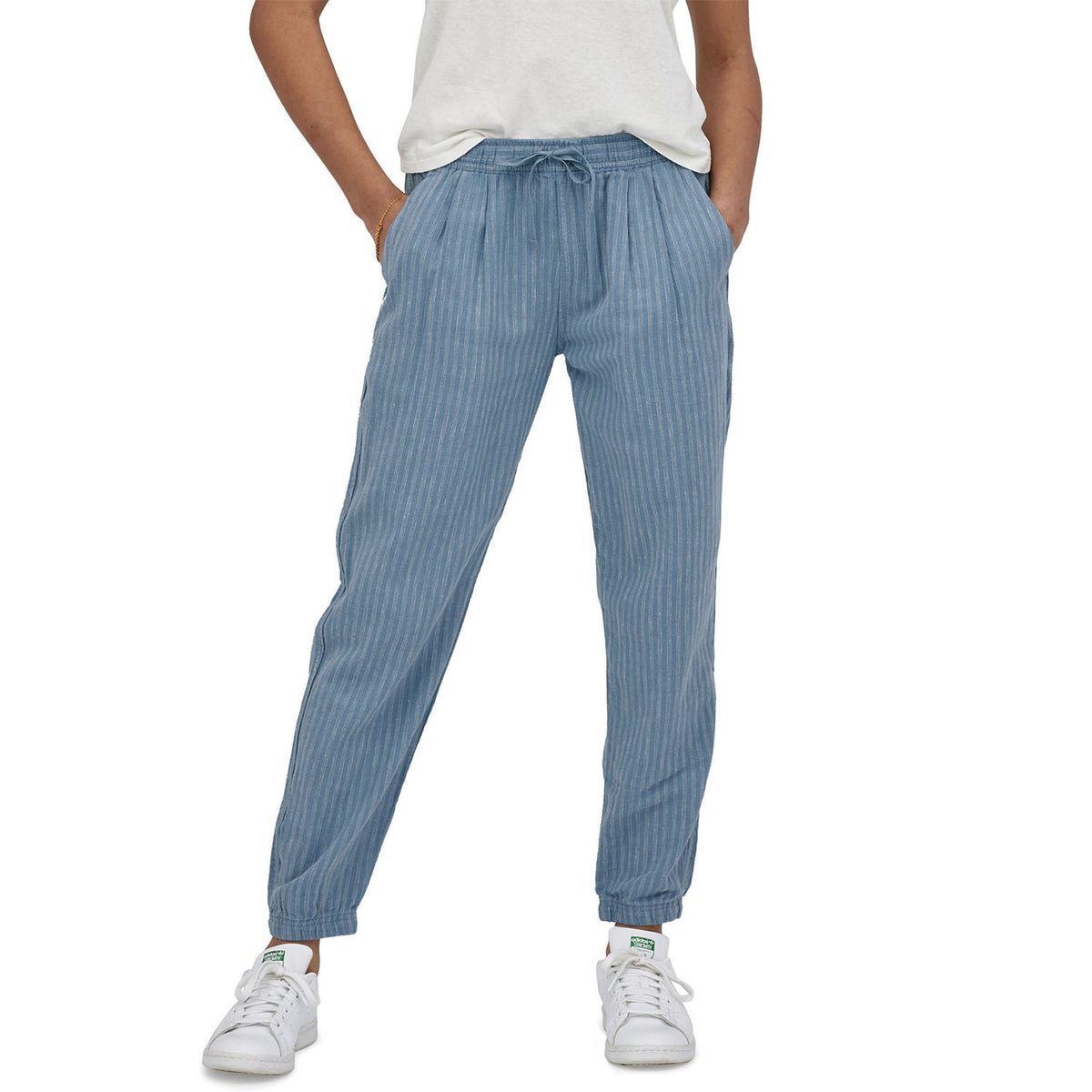 Patagonia Island Hemp Beach Pants - Women's Small Currents/Light Plume Grey