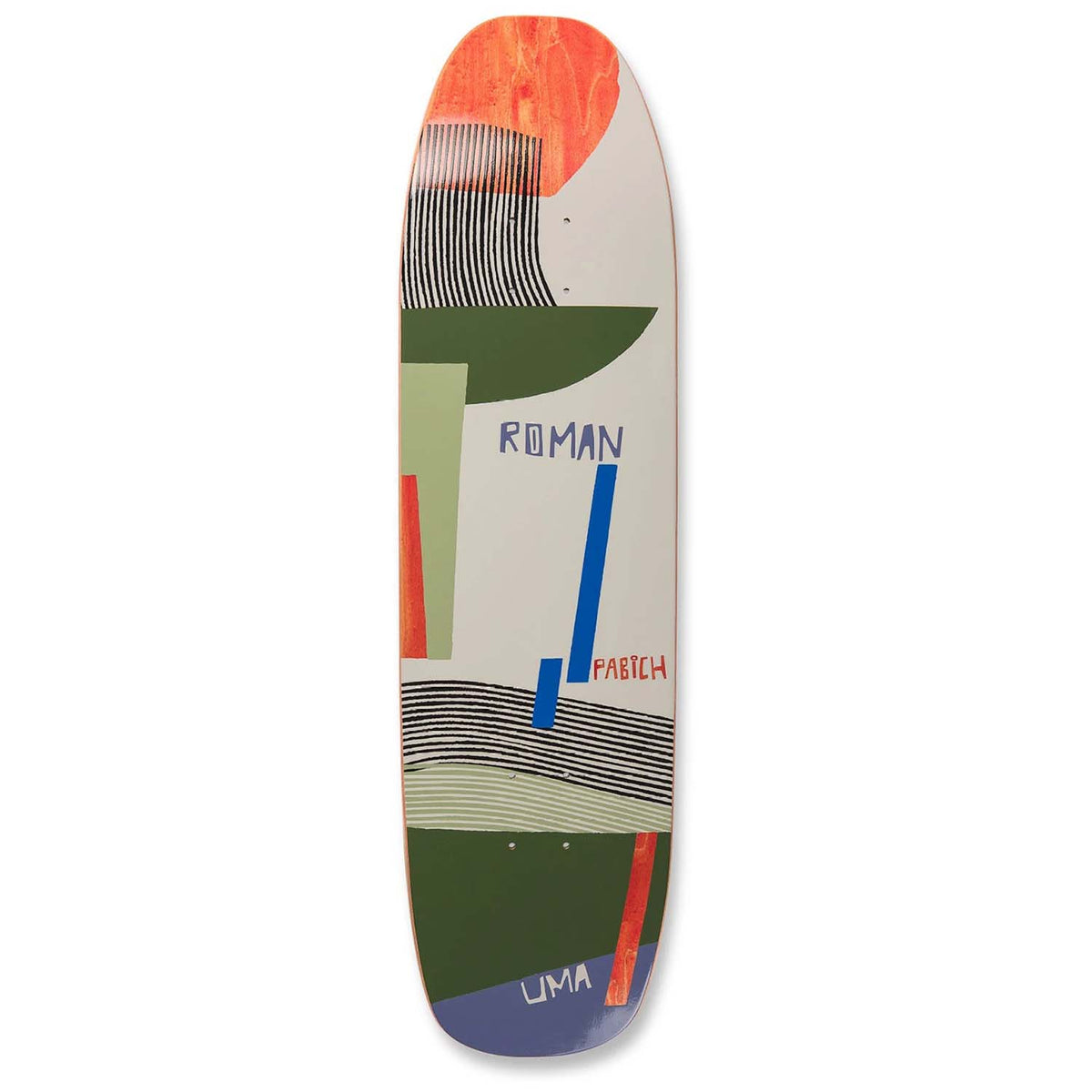 Uma Landsleds Undercurrent Roman on Widdler 8.5 Skateboard Deck
