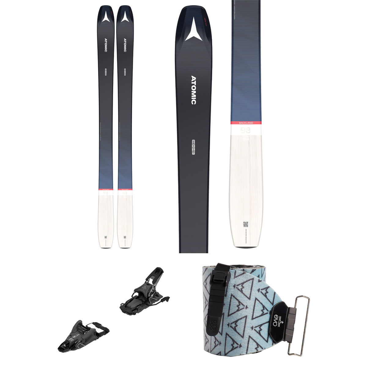 Atomic Backland 98 Skis + Salomon Shift 10 Alpine Touring Bindings + evo x Pomoca Climbing Skins - Women's 2022