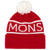 MONS ROYALE Pom Pom Beanie Retro Red