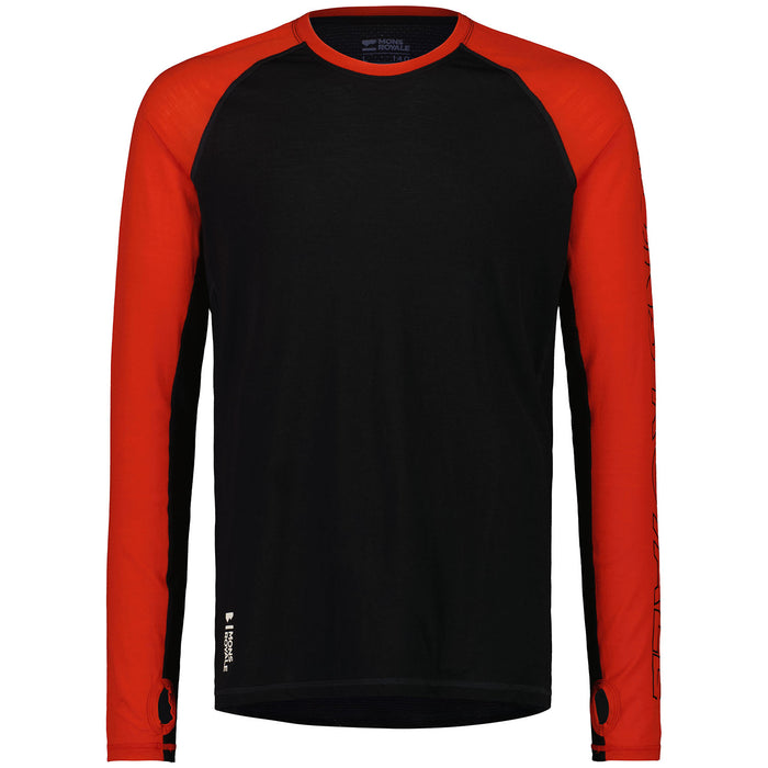 MONS ROYALE Temple Long-Sleeve Top - Men's Retro Red/Black