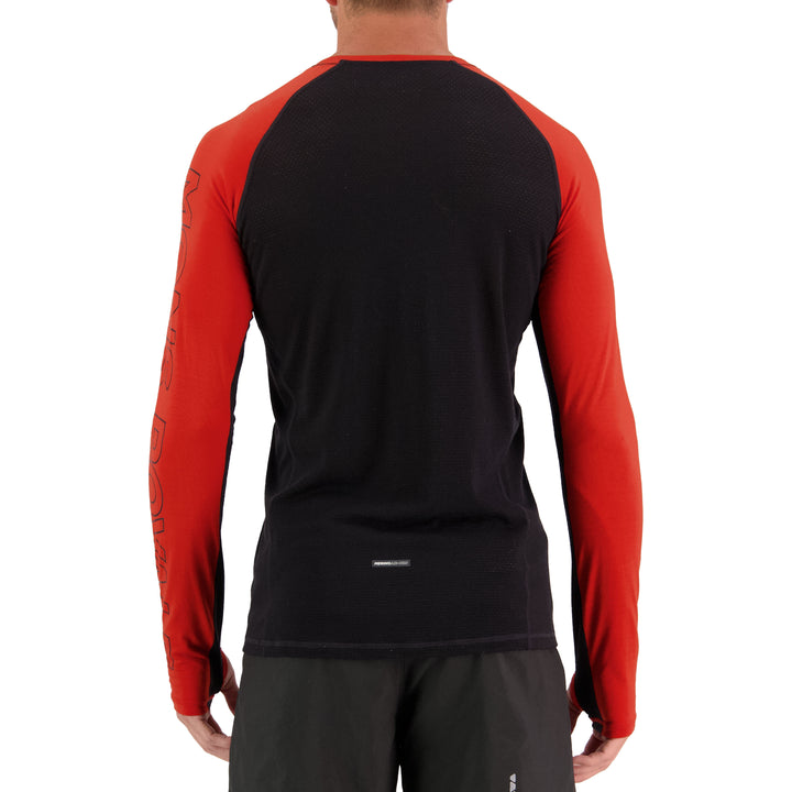 MONS ROYALE Temple Long-Sleeve Top - Men's Retro Red/Black