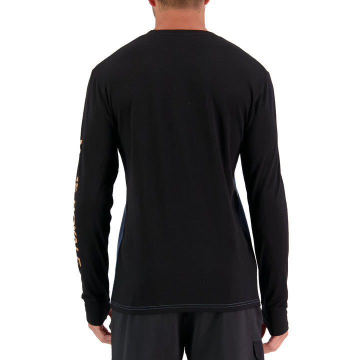 MONS ROYALE Yotei Long-Sleeve Top - Men's Black/Blue Slate