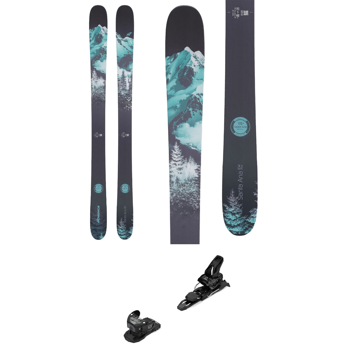 Nordica Santa Ana 104 Free Skis + Salomon Warden 11 Demo Bindings - Women's 2022