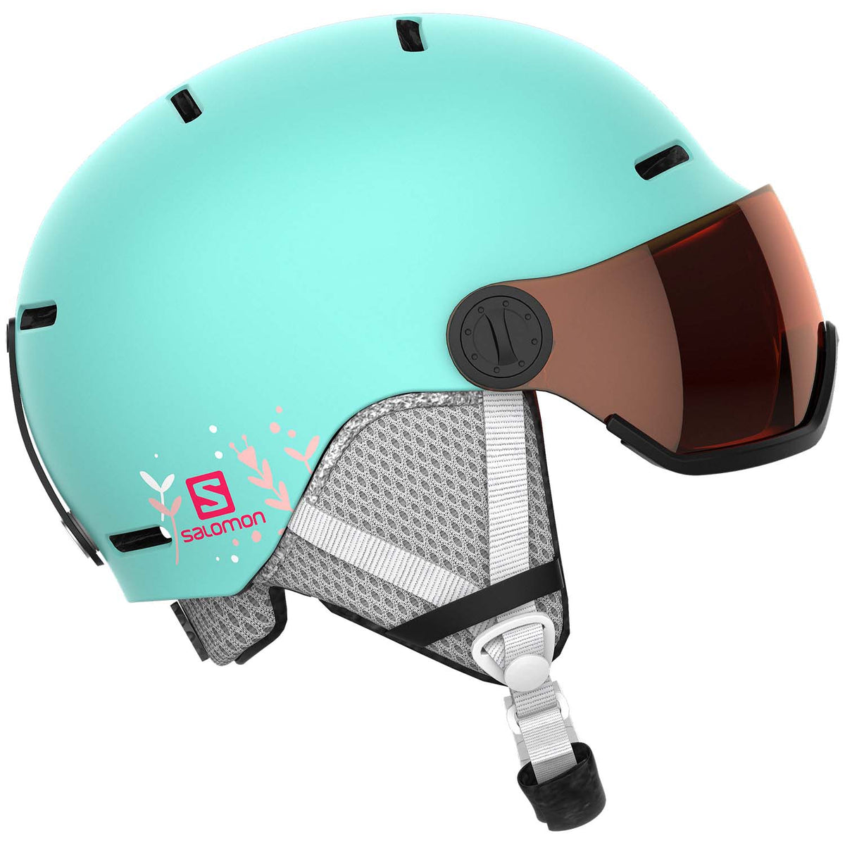 Salomon Grom Visor Helmet - Kids' Aruba Glossy