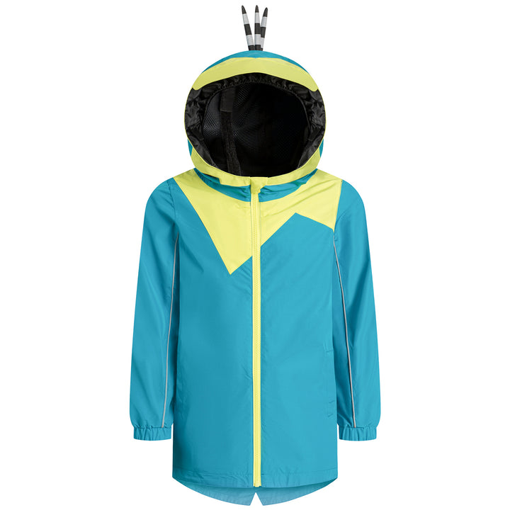 WeeDo funwear WINDY Butterfly Rain Jacket - Kids' Blue Petrol