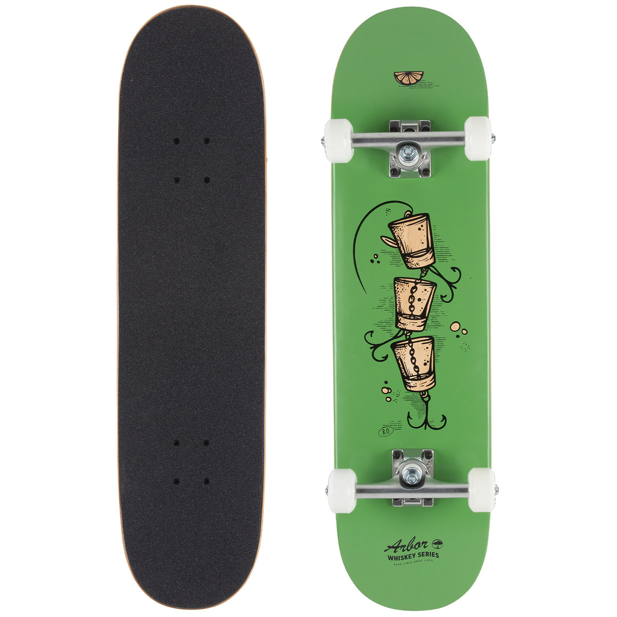 Arbor Whiskey Upcycle 8.0 Skateboard Complete