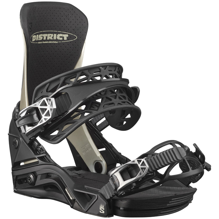Salomon District Pro Team Snowboard Bindings 2023 Metallic Gold