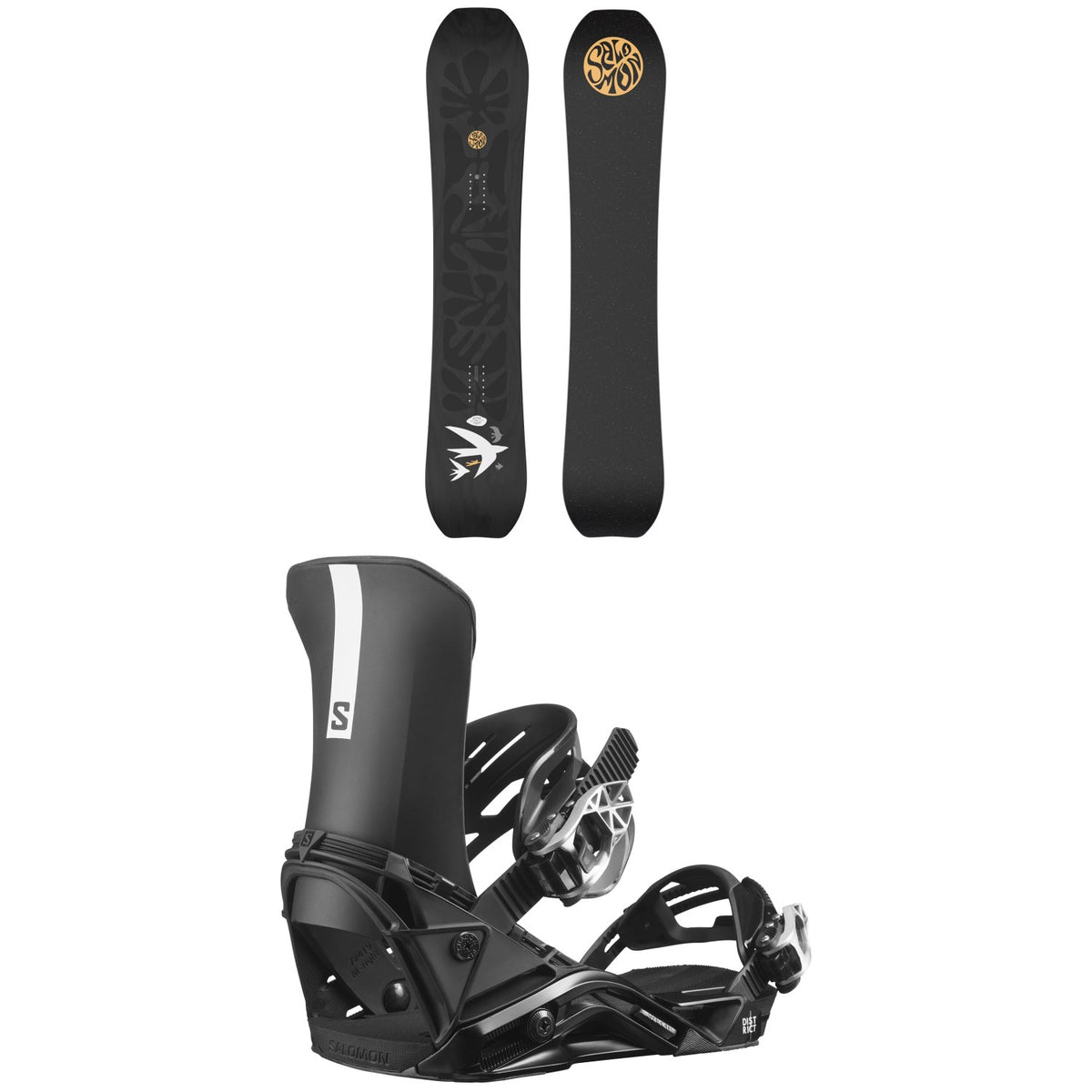 Salomon Highpath Snowboard + District Snowboard Bindings 2023