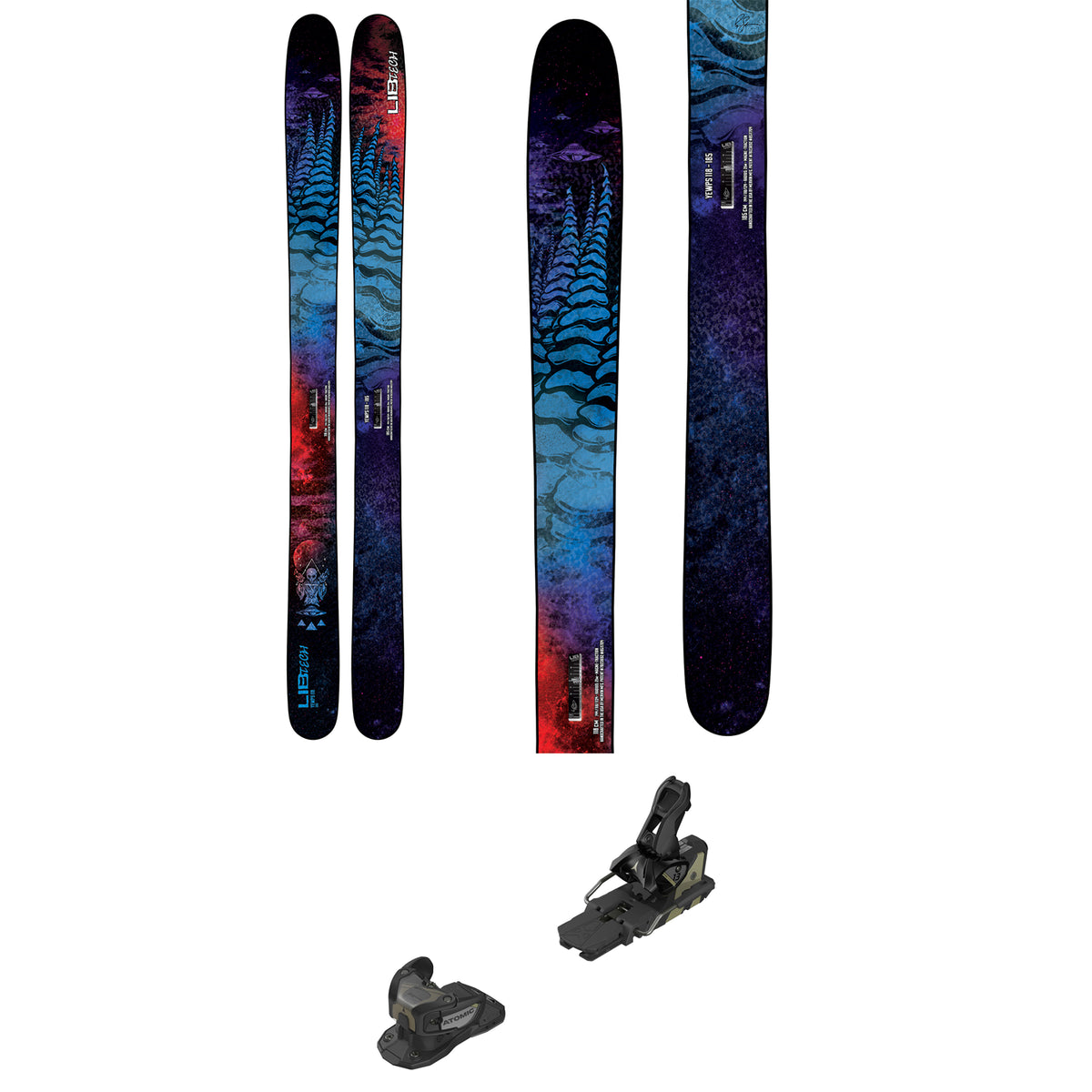 Lib Tech Yewps 118 Skis + Atomic Warden 13 Demo Bindings 2022