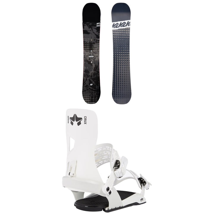 K2 Raygun Snowboard 2022 + Rome Crux SE Snowboard Bindings 2021