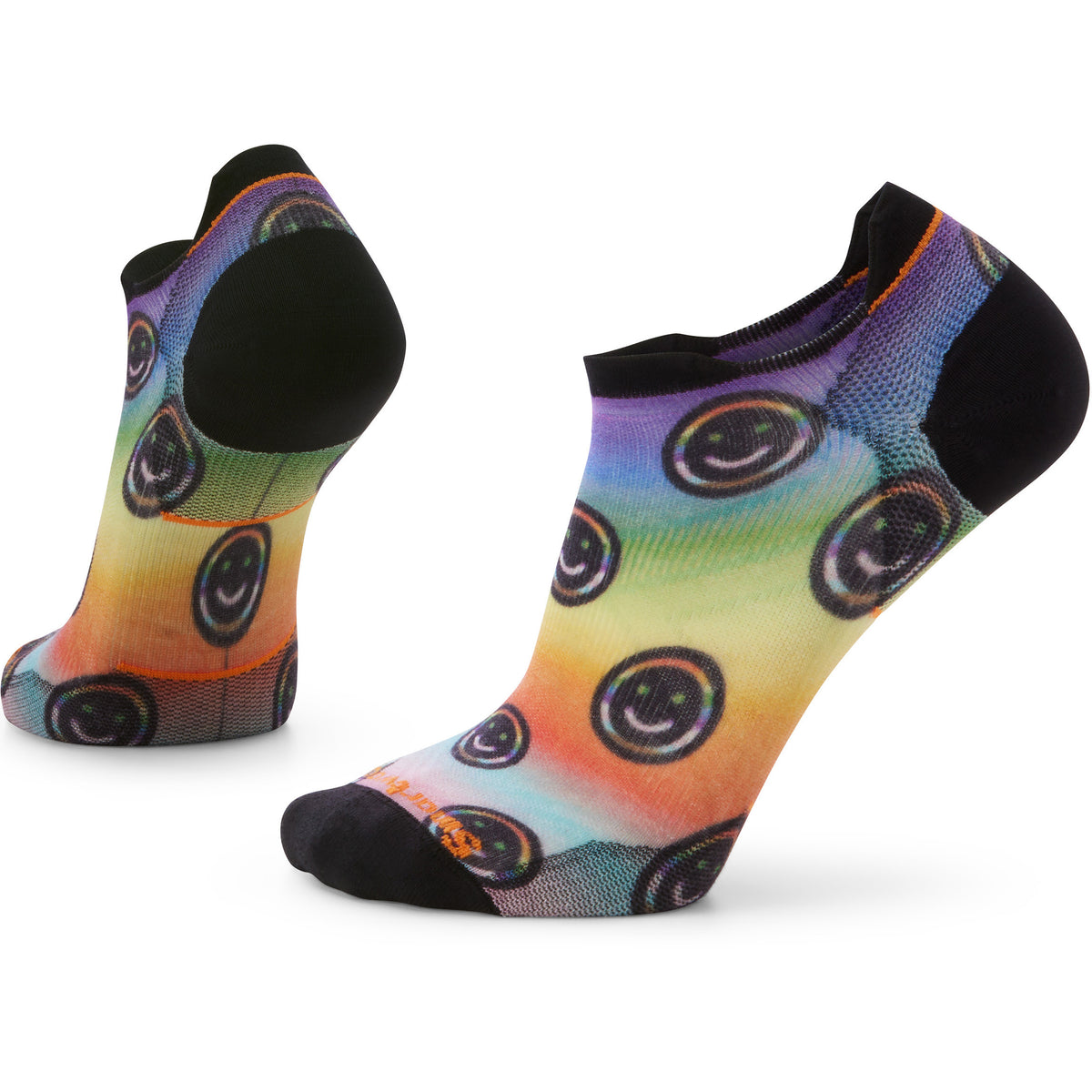 Smartwool Run Zero Cushion Pride Smiley Low Ankle Socks - Unisex Multicolor