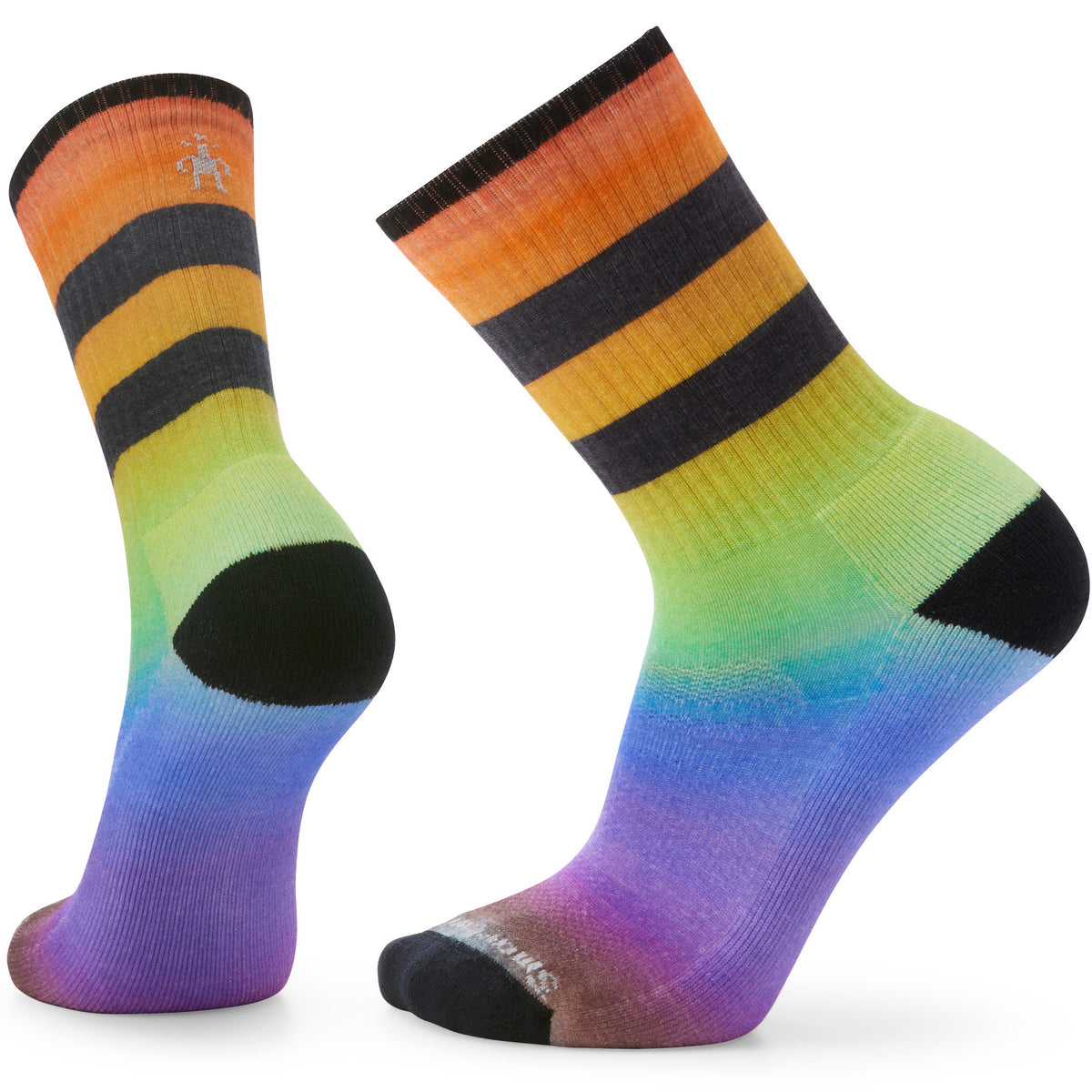 Smartwool Athletic Pride Rainbow Crew Socks - Unisex Multicolor