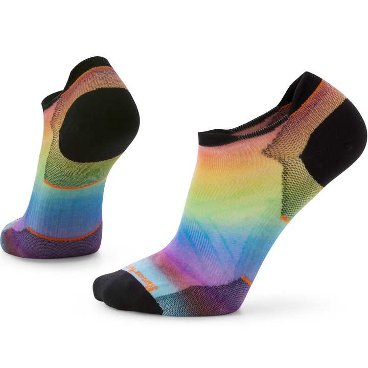 Smartwool Run Zero Cushion Pride Rainbow Low Ankle Socks - Unisex Multicolor