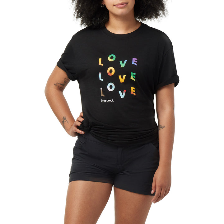 Smartwool Merino Sport 150 Pride Graphic T-Shirt - Unisex Black-Multi