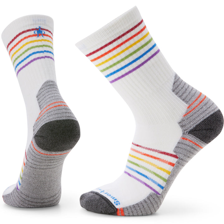 Smartwool Hike Light Cushion Pride Pattern Crew Socks - Unisex White