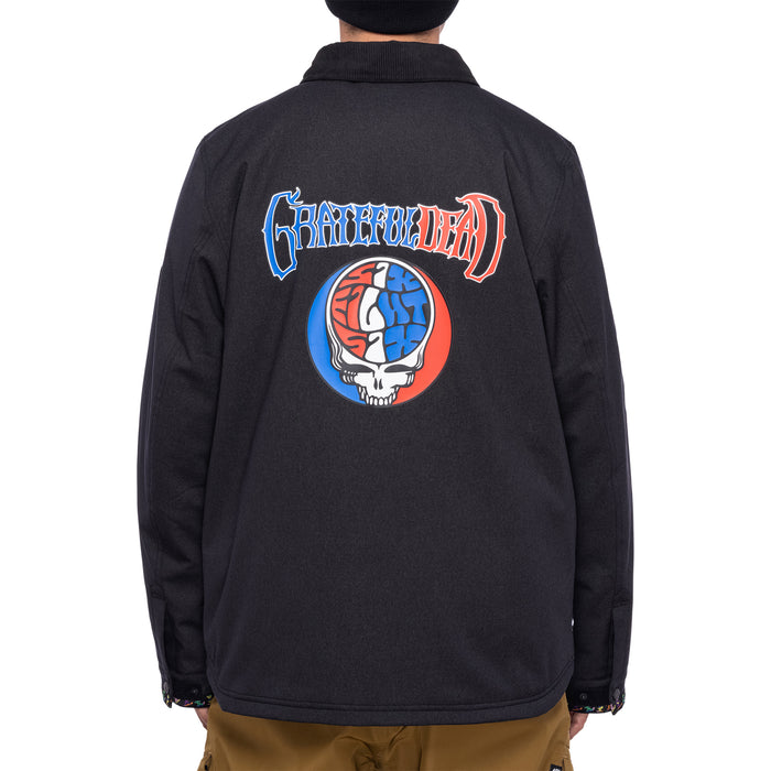 686 Dead Jacket - Men's Grateful Dead Black Flannel
