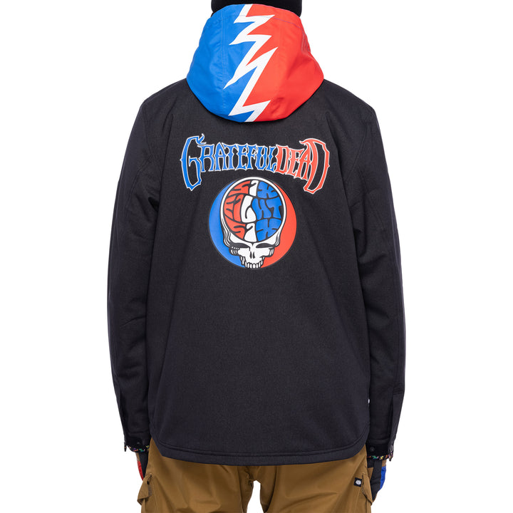 686 Dead Jacket - Men's Grateful Dead Black Flannel
