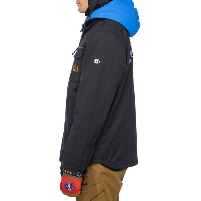 686 Dead Jacket - Men's Grateful Dead Black Flannel