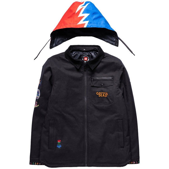 686 Dead Jacket - Men's Grateful Dead Black Flannel