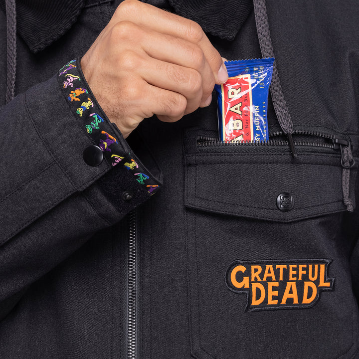 686 Dead Jacket - Men's Grateful Dead Black Flannel