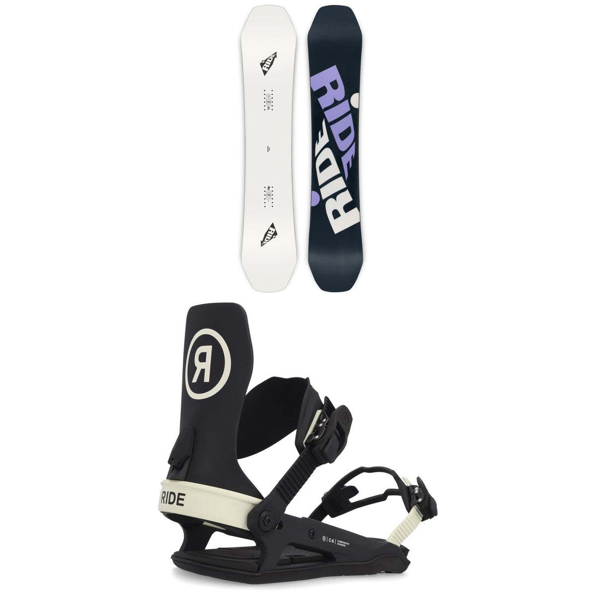 Ride Zero Snowboard + C-6 Snowboard Bindings 2023