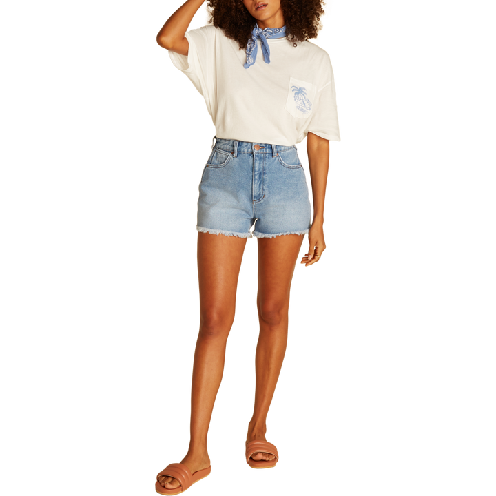 Billabong x Wrangler Showdown Demin Shorts - Women's Blue Surf 1