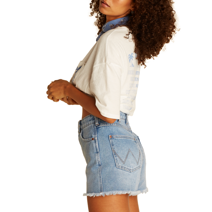 Billabong x Wrangler Showdown Demin Shorts - Women's Blue Surf 1