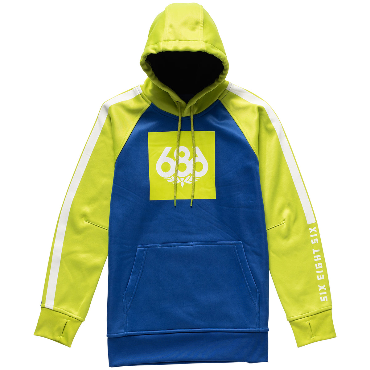 686 Bonded Fleece Pullover Hoodie - Boys' Primary Blue Colorblock