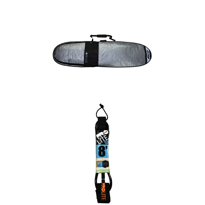 Pro-Lite Resession Longboard 8'0" Day Bag + 8' Freesurf Double Swivel Surfboard Leash