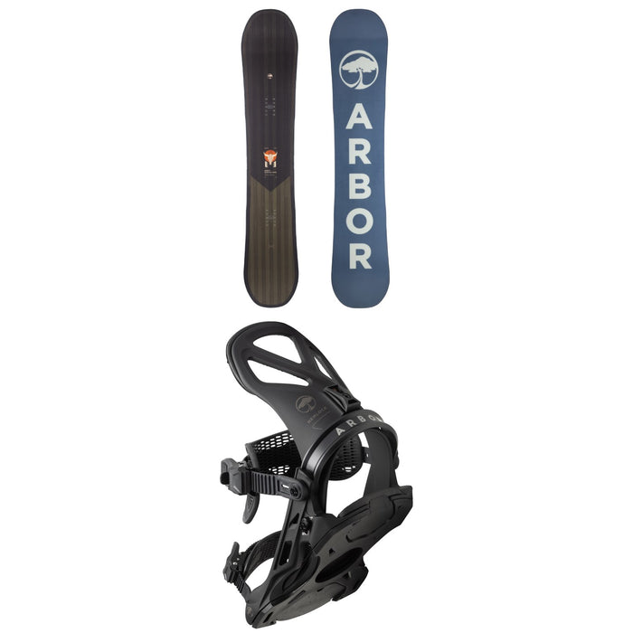 Arbor Foundation Snowboard + Hemlock Snowboard Bindings 2023