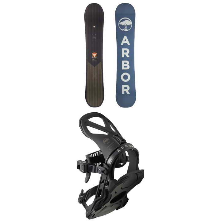 Arbor Foundation Snowboard + Hemlock Snowboard Bindings 2023