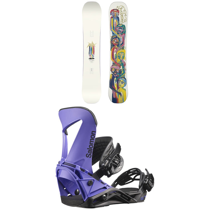 Salomon Abstract Snowboard + Hologram Snowboard Bindings 2023