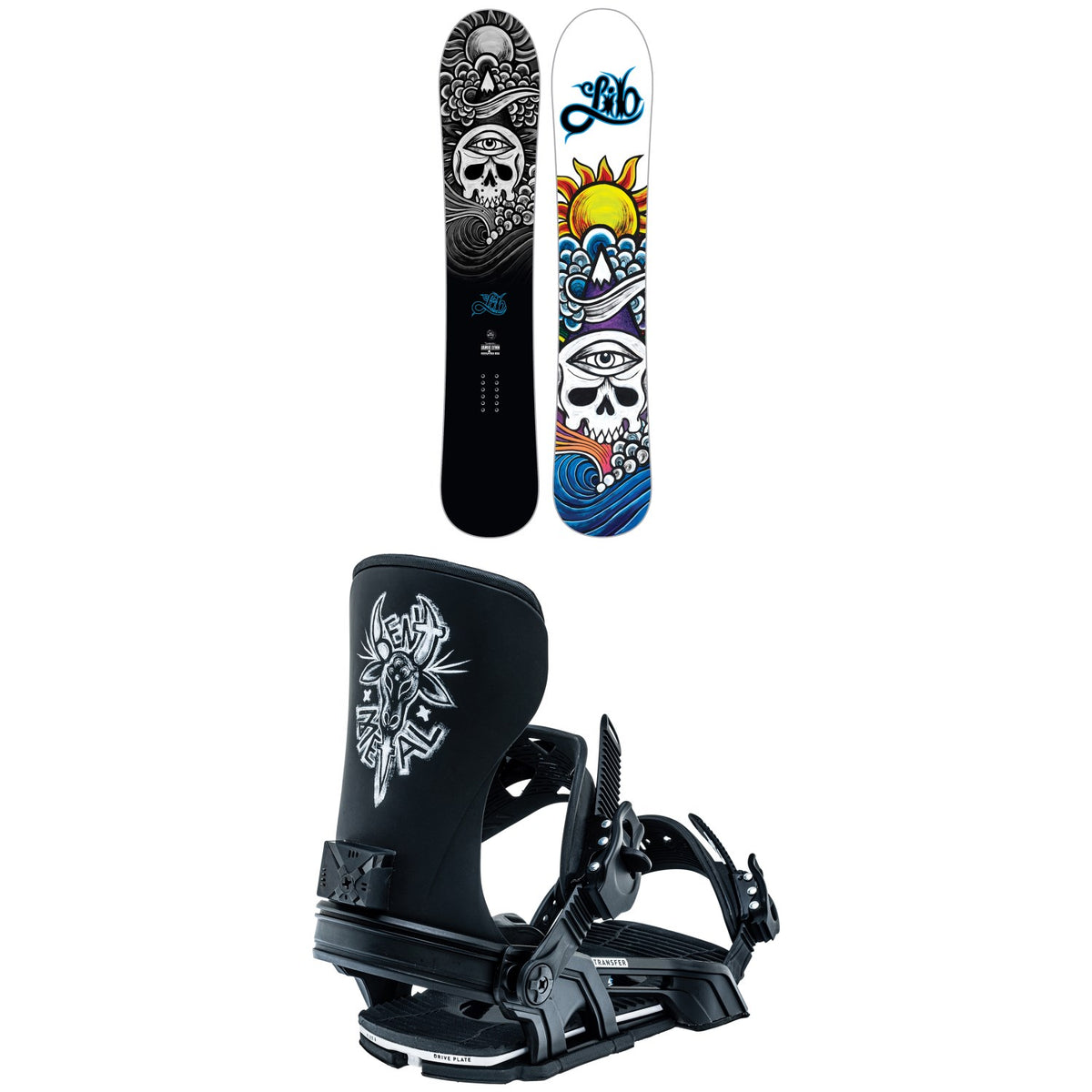 Lib Tech Jamie Lynn C3 Snowboard + Bent Metal Transfer Snowboard Bindings 2023