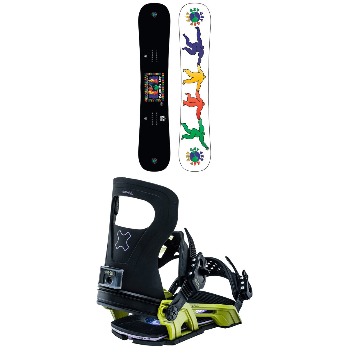 GNU FB Head Space Asym C3 Snowboard + Bent Metal Logic Snowboard Bindings 2023