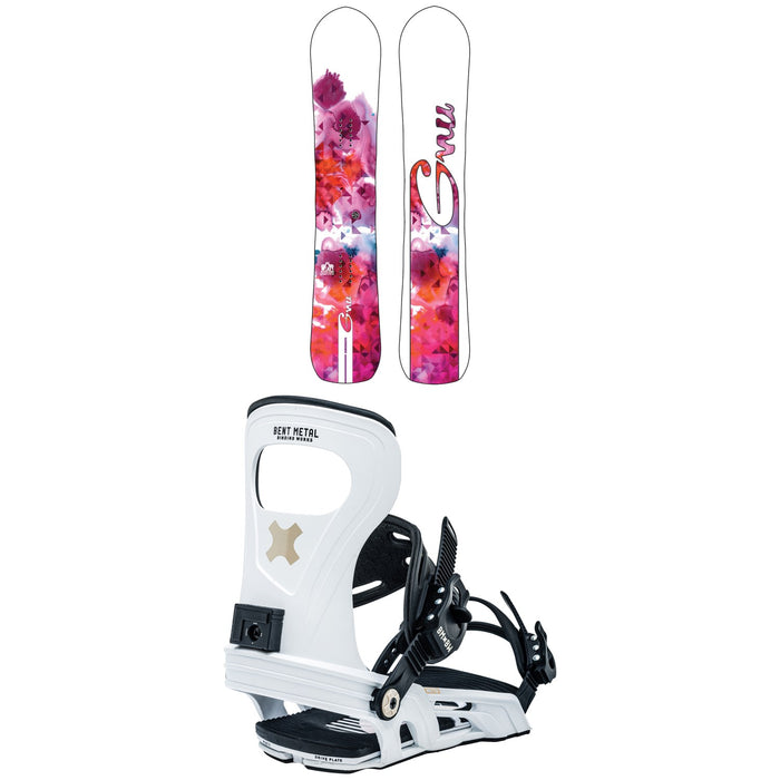 GNU Chromatic BTX Snowboard + Bent Metal Metta Snowboard Bindings - Women's 2023