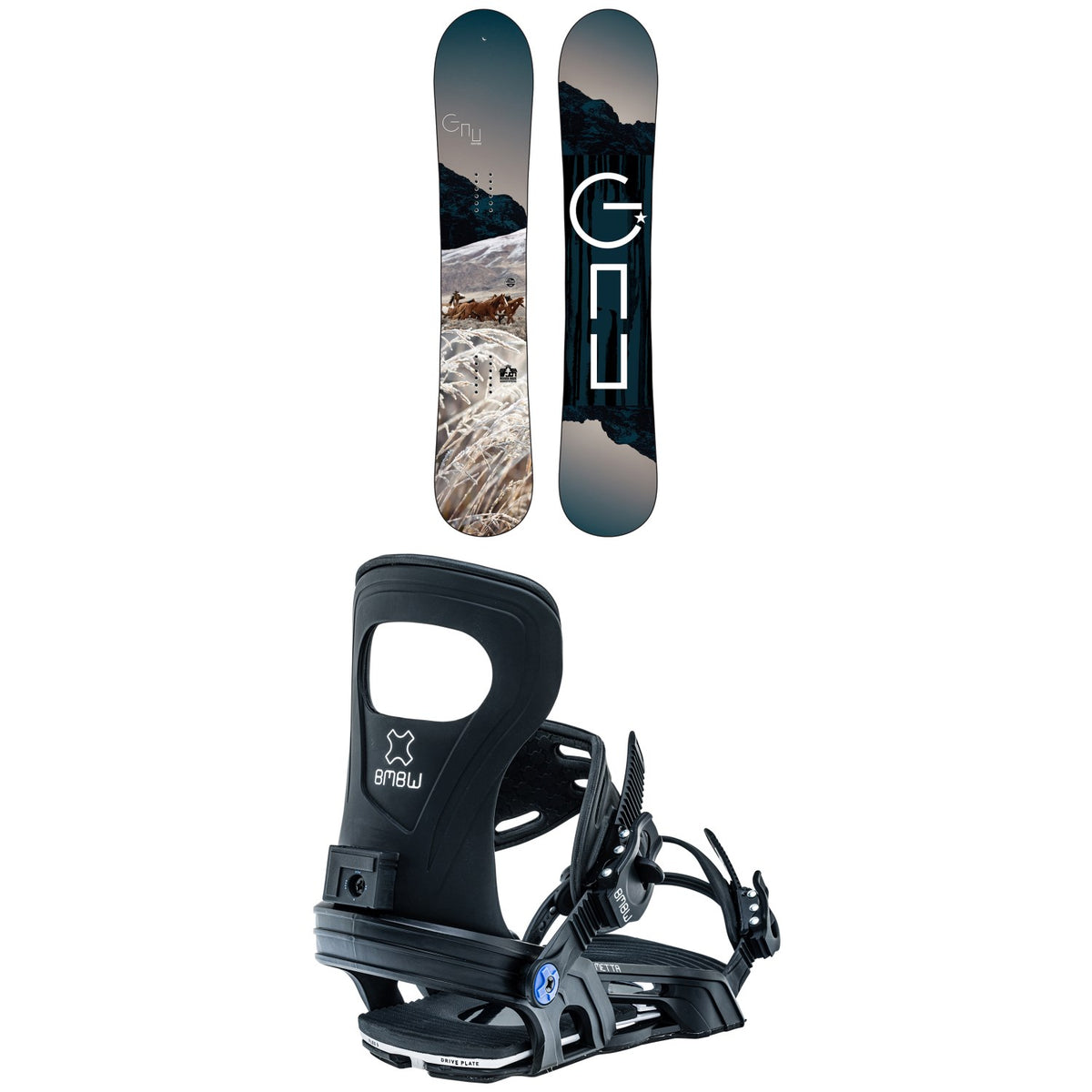 GNU Ravish C2 Snowboard + Bent Metal Metta Snowboard Bindings - Women's 2023
