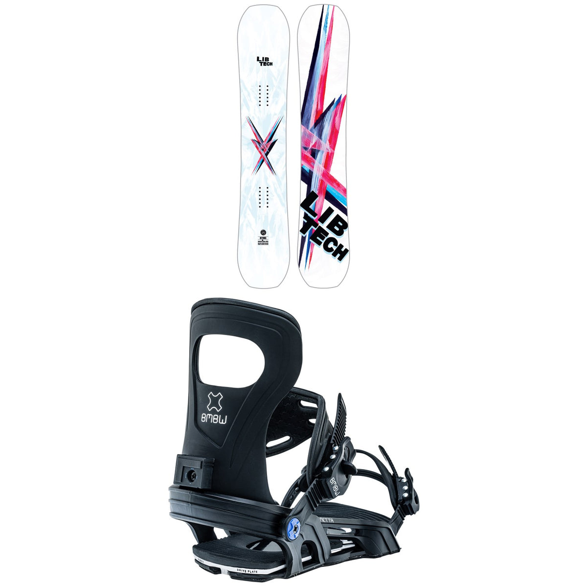 Lib Tech Ryme C3 Snowboard + Bent Metal Metta Snowboard Bindings - Women's 2023