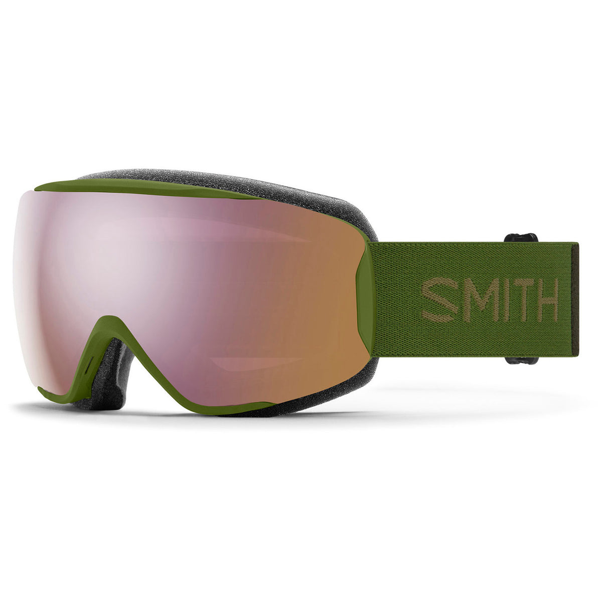 Smith Moment Low Bridge Fit Goggles Olive/ChromaPop Everday Rose Gold Mirror